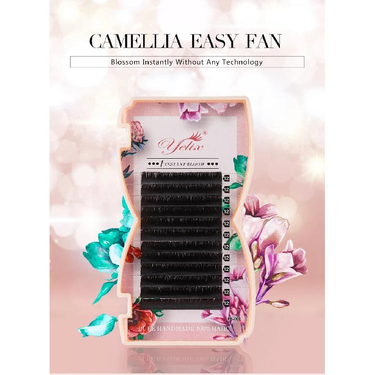 Yelix Easy Fanning Individual Eyelash Extensions Mega Volume Lashes Easy Fan Eyelash Natural Professional Eyelashes For Building