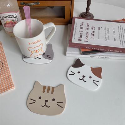 Koreanische Katzenuntersetzer Küchenzubehör Kawaii Tassenuntersetzer Tischdekoration Niedliche Tischmatte Tassenuntersetzer Esstischdeko
