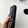 Custodia a Portafoglio Specchio per iPhone 17 Pro Max Air 16 Plus 11 12 13 14 15 Pro Cinturino Slot per Schede Laccio per Collo a Tracolla Corda Copertura a Borsa Fiorita