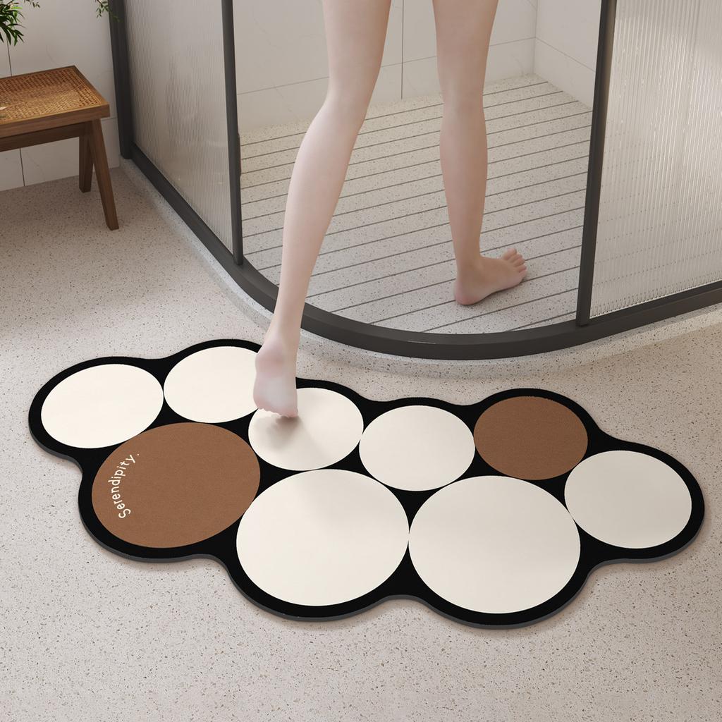 Diatomite Bath Mat Bathroom Carpet Quick Dry Non-Slip Foot Floor Mats Super Absorbent Shower Pad Toilet Rug Doormat Washable