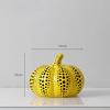 Yellow Dots Animal Owl Pumpkin Bird Statues Ornament Home Room Sculpture Cute Fall Harvest Desktop Decoration Figurine