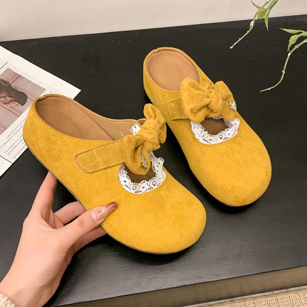 Fashion Loafers Shoes Woman 2025 Female Slippers Cover Toe Butterfly-Knot Increased Internal New Slides Butterfly-knot Increased Interna