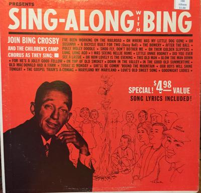 LP Record BING CROSBY - A Sing-A-Long With Bing Crosby- Cam LP1003 Camp Sing-Along US Pop Used