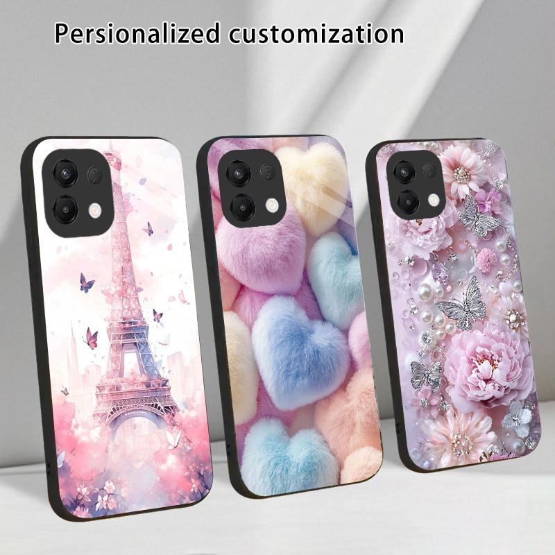 

Custom Picture Phone Case for OPPO Reno 12 12F 12Pro 11 11Pro 11F 10 10Pro 9 8 8Pro 8Pro Plus 8T 4G 5G DIY Tempered Glass Cover Reno 8T 5G