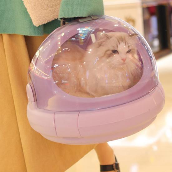 Space Capsule Pet Carrier with Pad Small Breathable Car Mounted Pet Travel Carrier for Dogs And Cats Within 10lbs