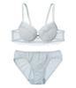 Peach John Enhances and Creates a Naturally Rounded Natural Bust Makeup Lace Bra D75 [WEB Exclusive] [Moderately Bust] Set, Blue,