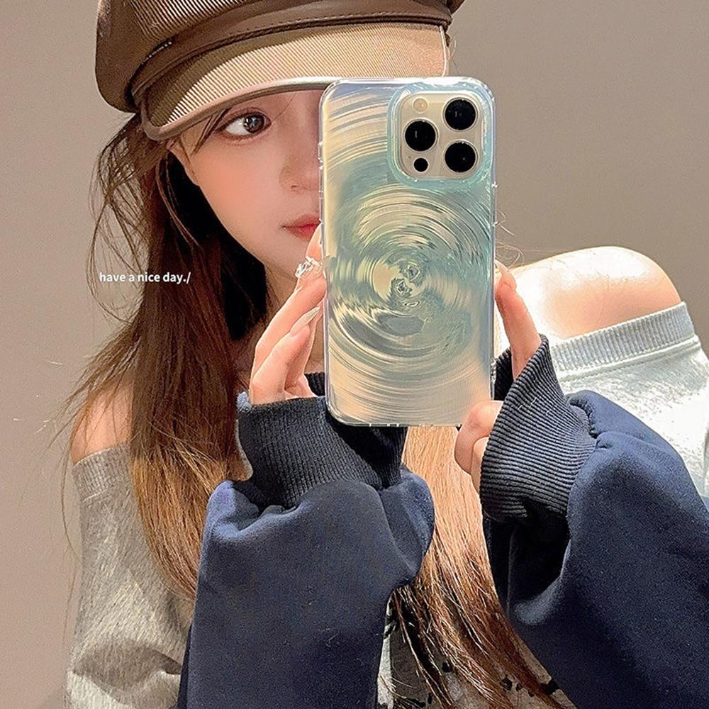Iridescent Glossy Phone Case for iPhone 11 13 14 15 16 17 Pro 17 13 14 15 Pro Max High Quality Fantasy Floral Style Full Protection Shell