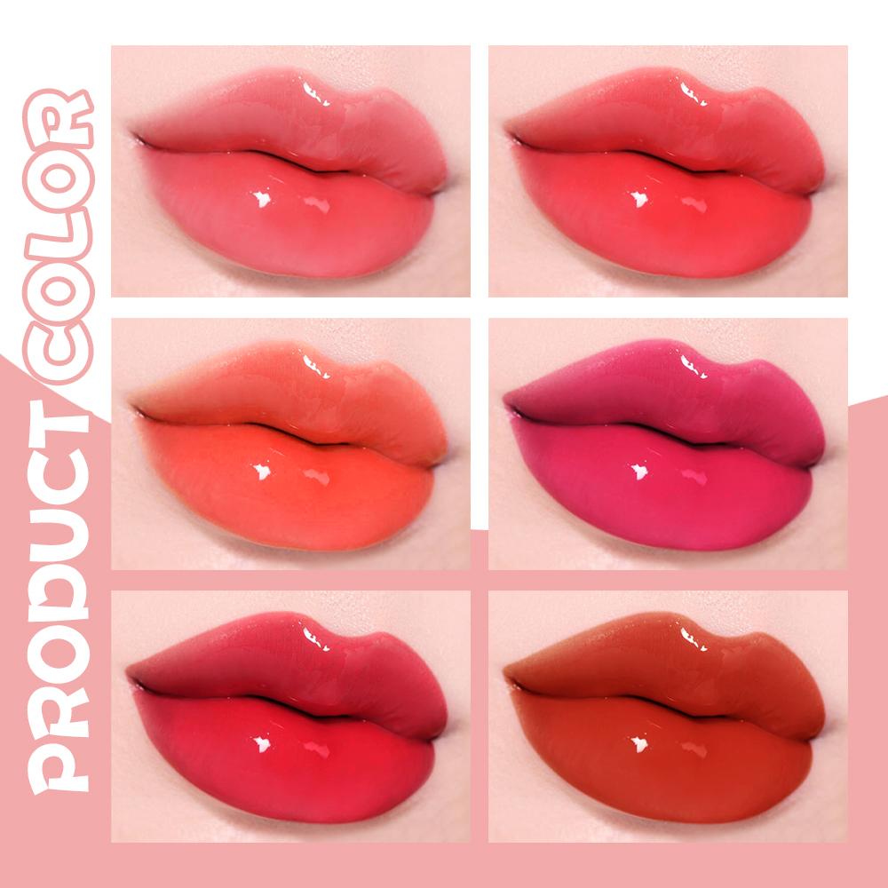 6Pcs/Set Lip Gloss Moisturizing and Nourishing Mild Lipstick Non-Greasy Waterproof Lip Glaze Anti-Sweat Glossy Mirror Lipstick Long-Lasting Lip Glaze