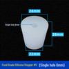Hole-Punched Food Grade Silicone Stopper for Test Tubes, Bottles, and Water Pipes.