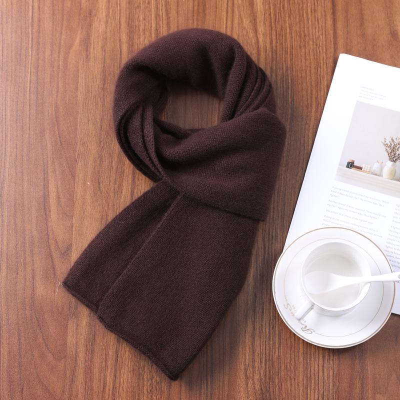 2025 Winter New Fashion Solid Color Cahsmere Scarf Women Outdoor Keep Warm Soft Men Solid Color Wool Knitted Long Scarves 160*26