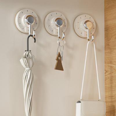 3Pcs Suction Cup Hooks Heavy Duty Swing Magnetic Hooks Strong Load-bearing Easy To Install Kitchen Bathroom Wall Hooks