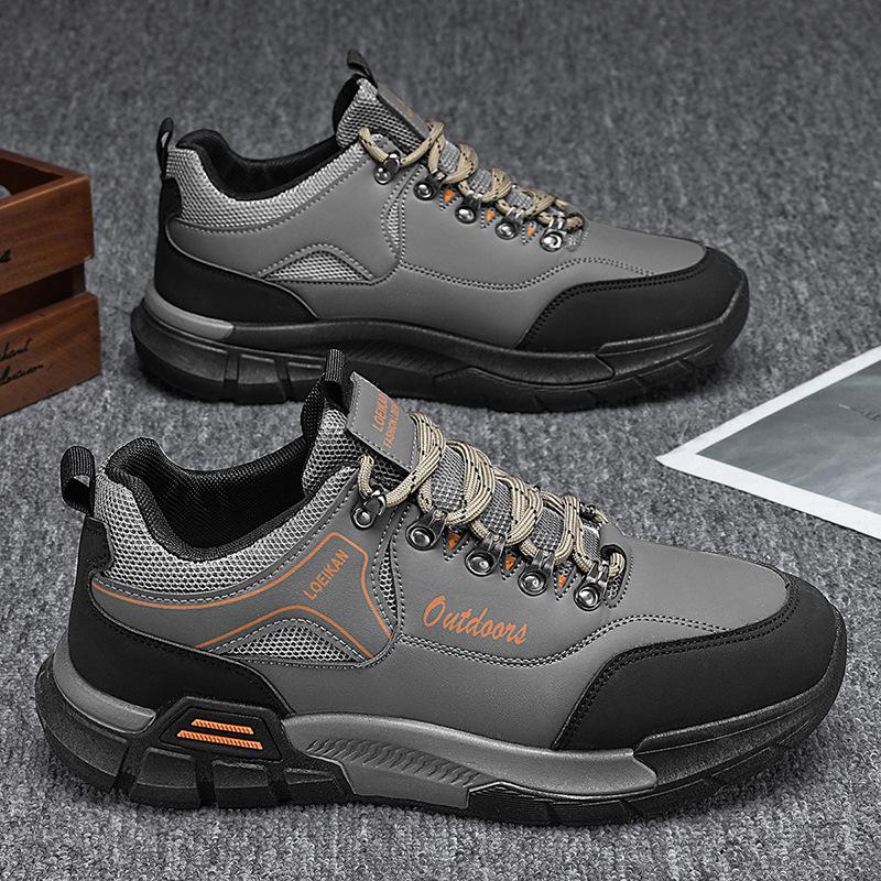 Casual dad shoes 2025 spring new outdoor hiking shoes trendy shoes sports single shoes platform-soled versatile men's shoes tooling