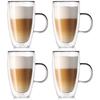 Double-Walled Thermal Glass For Latte Coffee Double 430 Ml 4 Pcs.