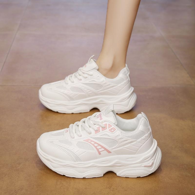 Small Man 5-7cm Thick-soled Heightening Dad Shoes Women's 2025 New Summer Mesh Breathable Sports and Leisure Shoes