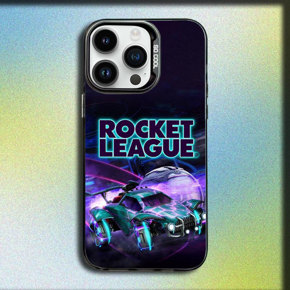 

Game R-Rocket League Phone Case For iPhone 16,15,14,13,12,11,Mini,Pro,SE,MAX Gray Matte Silicone Black Cover iPhone13PRO
