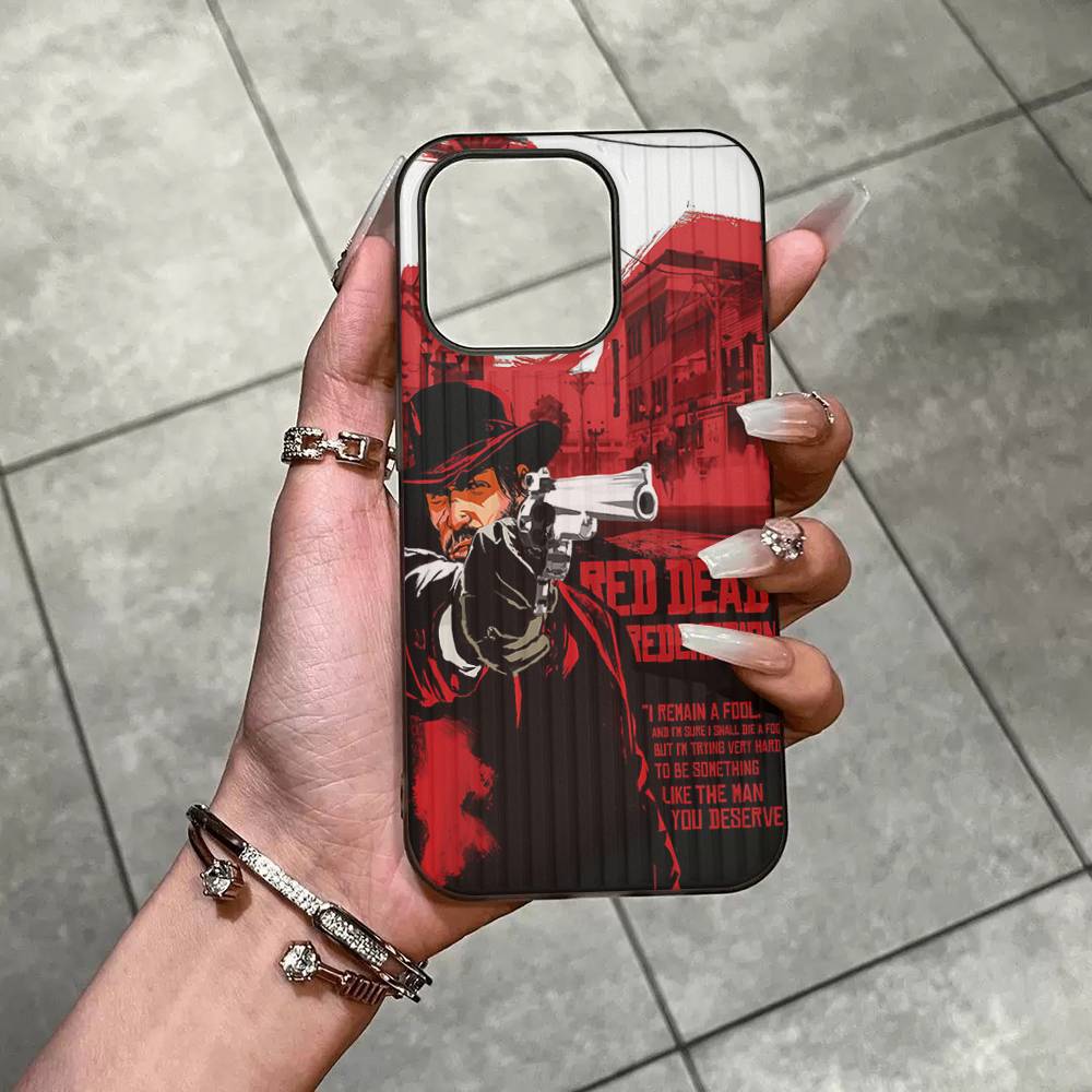 Game Red Dead R-Redemption For IPhone 17 16 15 Plus Pro Max 12 14 Plus 11 13 Wave Corrugated Stripe Funda Phone Cover