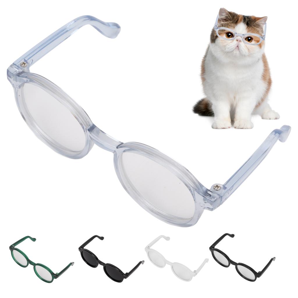 Haustierbrille Kunststoff Transparent Stilvoll Lustig Niedlich Haustier-Sonnenbrille für Katzen und Hunde Halloween-Access