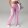 High Waist Workout Pants for Women Straight Leg Sports Trousers with Pockets Outdoor Casual Comfort Slim Fit Long Pants