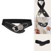 Style Wide Elastic Waist Belt With Alloy Buckle For Casual Dresses And Outerwear