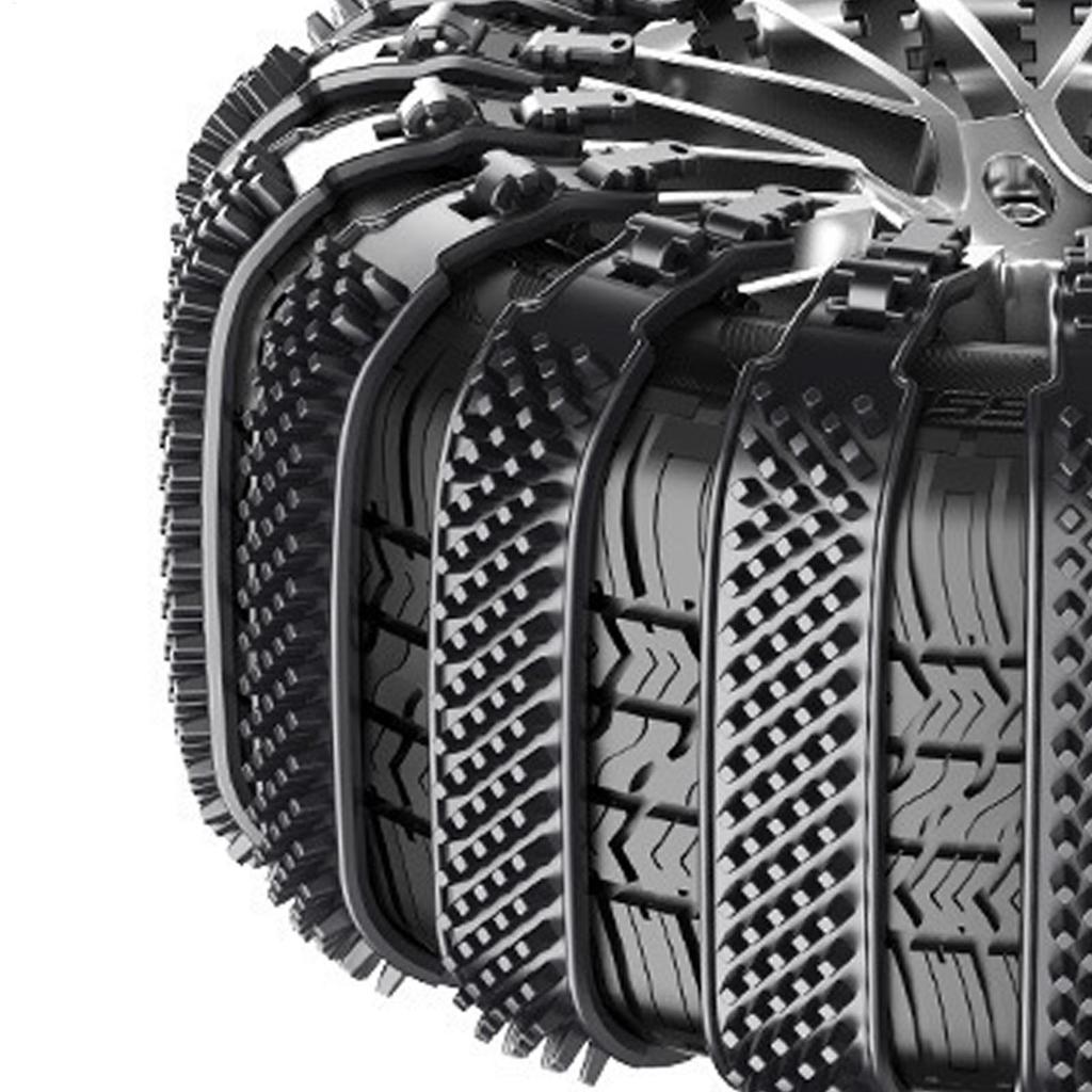 Tire Chains For Trucks 10piece Anti-Slip Adjustable Wheel Ties Belts Tire Chains For Cars For Ice Winter Hiking Trailer Offroad