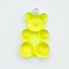 Large Resin Cartoon Bear Keychain with Transparent Sequin Pendant