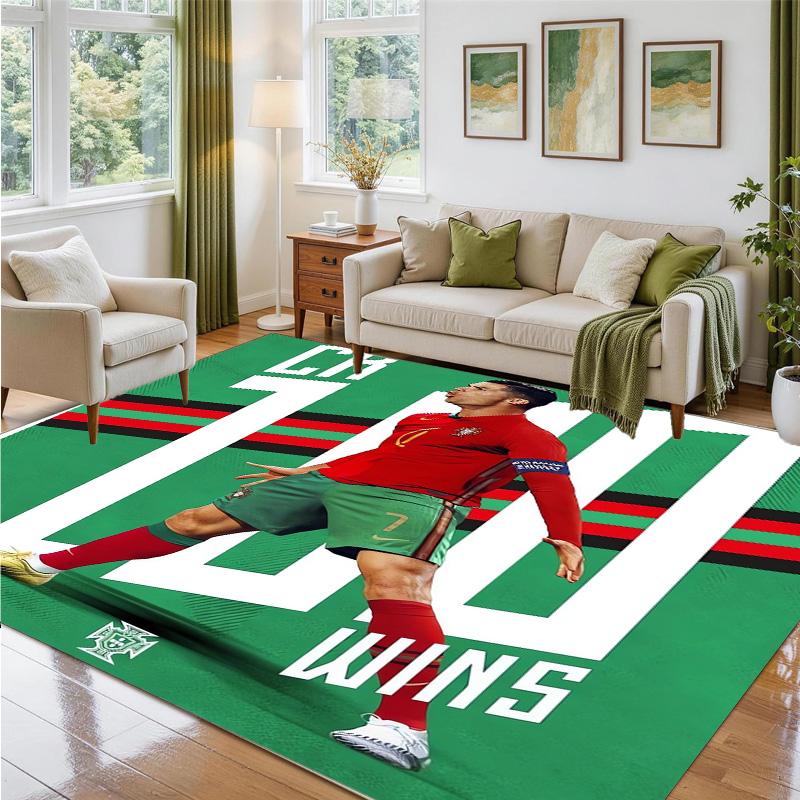 Kobercový design Cristiano Ronaldo z křišťálového sametu Měkká dekorativní podložka do ložnice Vstup