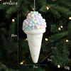 Creative Christmas Hanging Cute Ice Cream Pendant Navidad 2026 Christmas Decor Xmas Tree Decor New Year Gift Toys