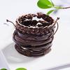 Handmade Vintage Multilayer Men Leaf Leather Bracelet Braided  Star Knot Leaf Rope Wood Beads Wrap Bracelets & Bangles Male Gift