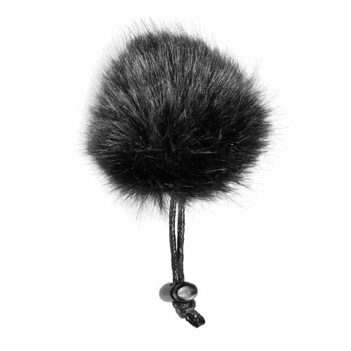COMICA Lapel Microphone Wind Muffs (3-Pack, Black) - Adjustable Size, Fall Prevention, Outdoor Lapel Microphone Windscreen, Fur Windscreen for Clip-On
