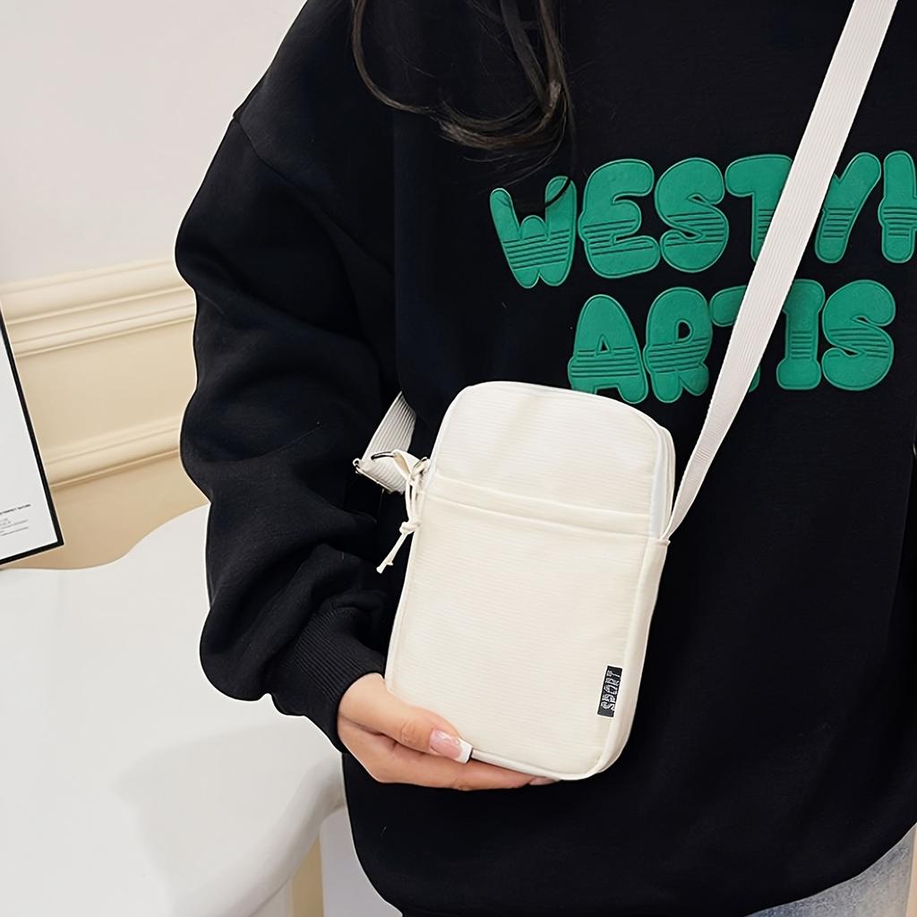 Female Carry- Mobile Phe Bag Fashi Canvas Shoulder Bag Female Outdoor Carry- Oblique Span Female Purse a Bag