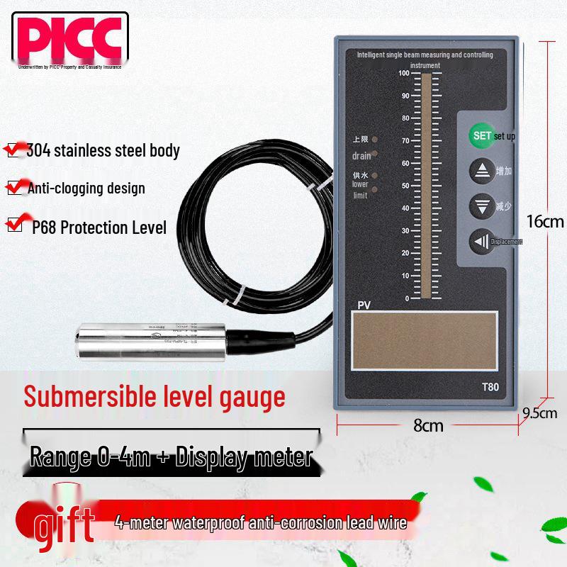 Submersible Water Level Sensor 4-20mA Voltage Transmitter
