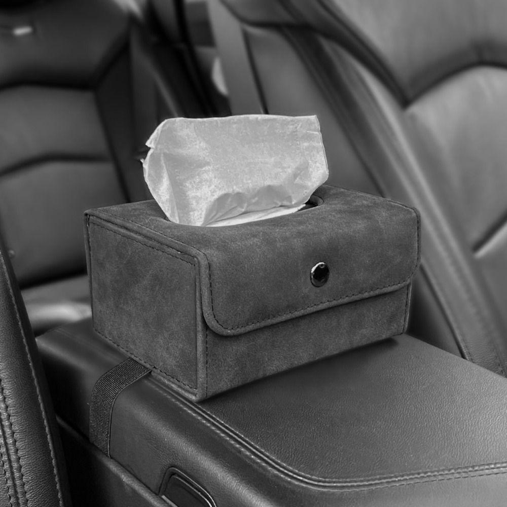 Center Console Car Sun Visor Folding Design Car Tissue Box Backseat Tissue Case  Car Accessories