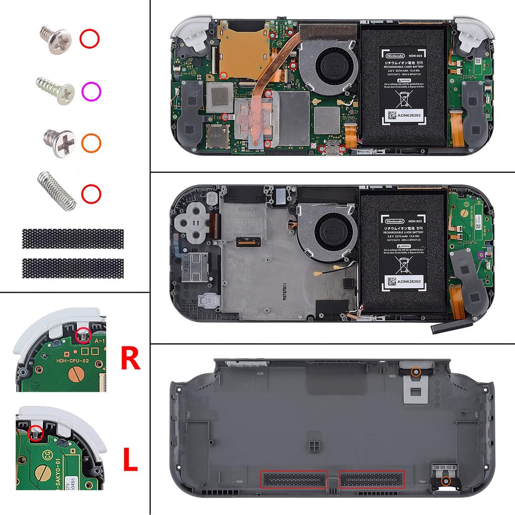 eXtremeRate Switch Lite Compatible Patterned Case Nintendo Switch Lite Controller Repair Kit with Custom Case Cover for Switch Lite NES Shell,