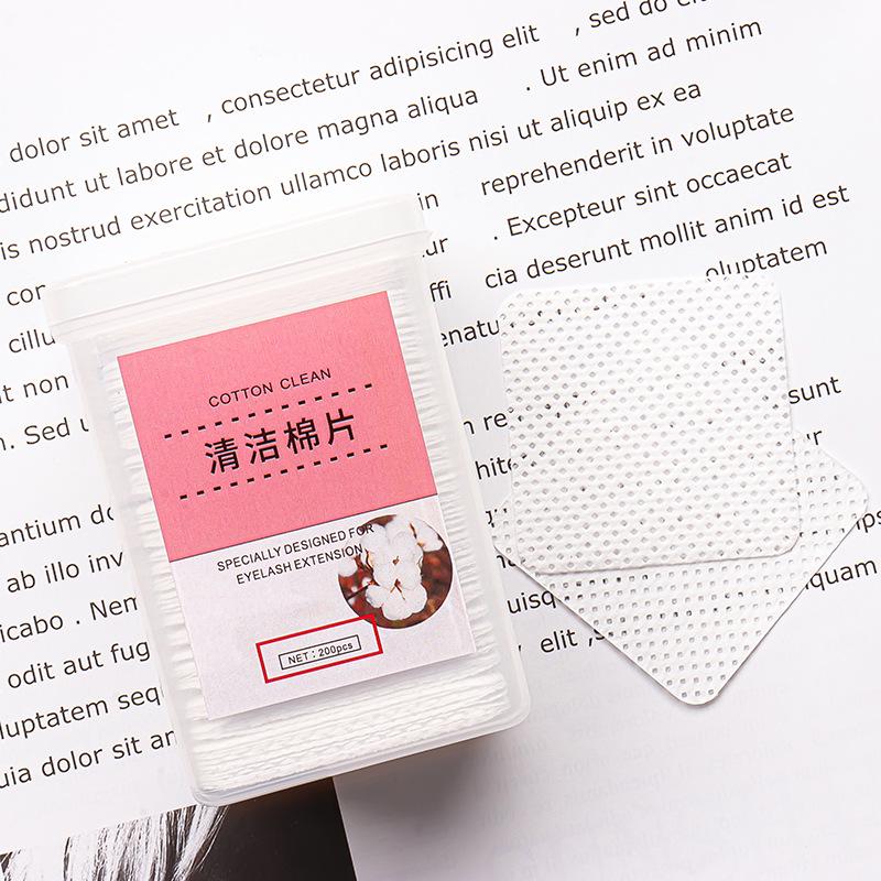 Eyelash Extension Glue Remover Wipes - Boxed Cotton Pads for Cleaning
