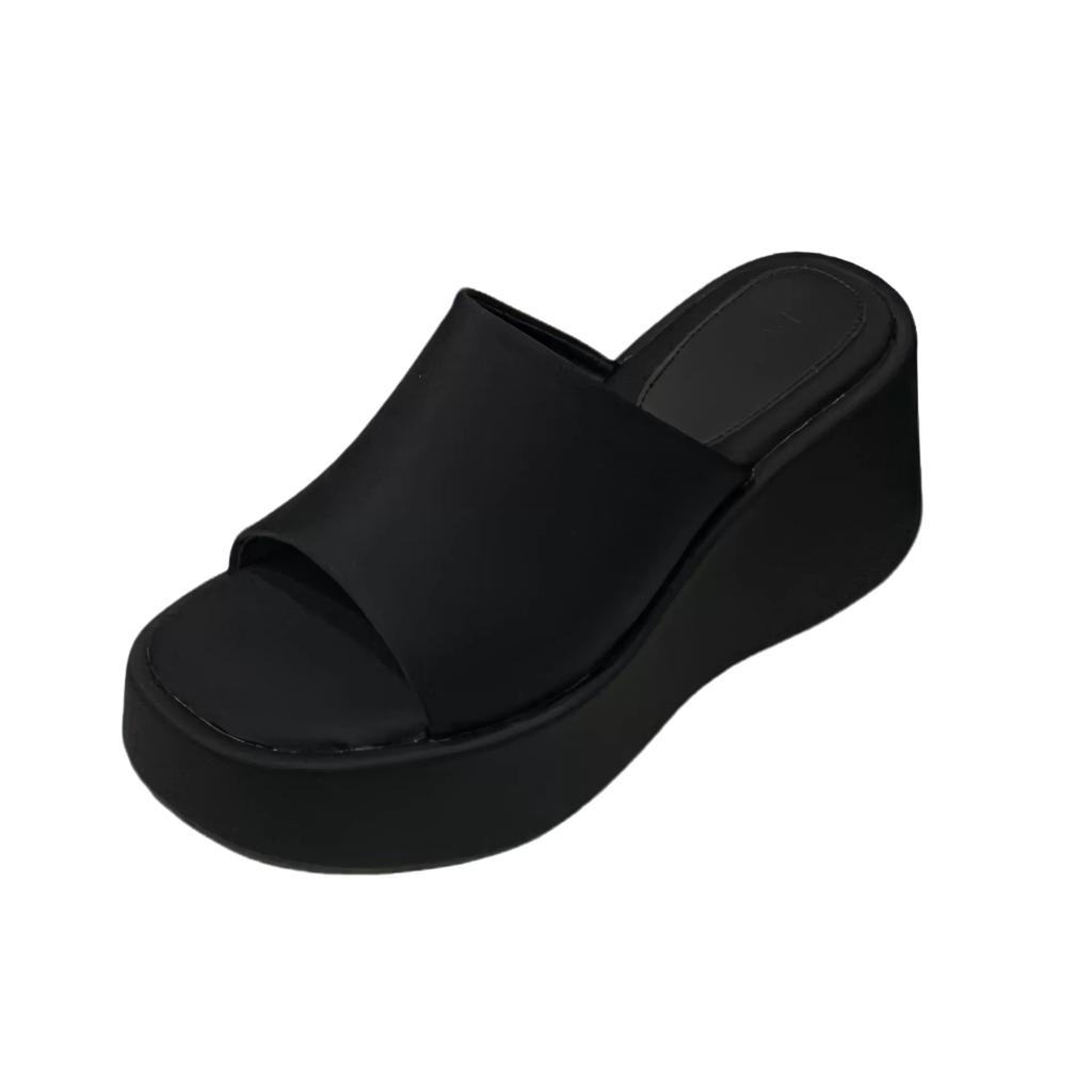 Platform Slippers 2025 Summer Comfortable Casual Fashion Wear Sandals Muffin Fish Mouth Open Toe Height Commuter Women's Shoes