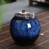 Creative Kiln Change Ceramic Tea Caddy Sealed Jar Small Tea Box Portable Tea Can Food Candy Storage Container Home Decoration