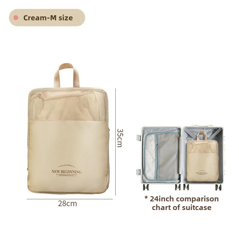 Durable Waterproof Nylon Travel Compression Packing Cubes:Suitcase Clothes & Underwear Organizer for Vacation Storage Essentials