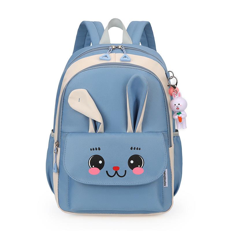 Lightweight And Adorably Designed Backpack For Kids With Animal Patterns синий