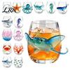 Dekorative nautische Glasbecher Oktopus Stielloses Weinglas, 3D Meerestier Aufdruck Bar Sammlerstücke für Liebhaber Borosilikatglasware, Cocktails Und