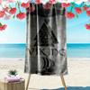 Rabe segelt Wikingergeist Druck Strandtuch, schnelltrocknend, geeignet für Reisen, Outdoor-Sport, Joggen, den Strand und Schwimmen, Geschenk