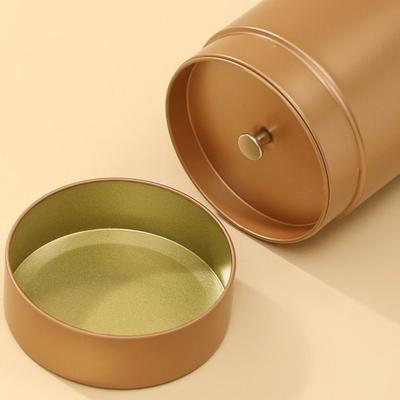 Hiqh Quality Tinplate Tea Tin Large Capacity Round Sealed Tea Can Moisture-proof Tea Jar for Home&Travel