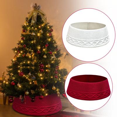 Weihnachten Gestrickte Baumdecke Warmes Strickdesign Feiertag Festlich Weihnachtsbaumschürze Deko Einzigartige Weihnachtsdeko Geschenk Ornament