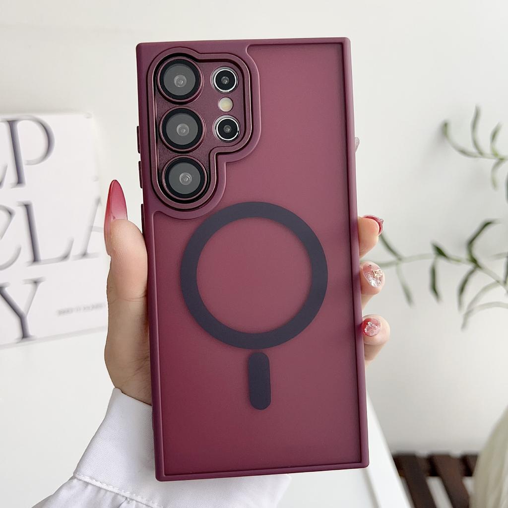 Simple Yadun Magnetic Skin absorbing Matte Suitable for Samsung S24u Mobile Phone Case S25EDGE Lens Film Anti Fall Case A55