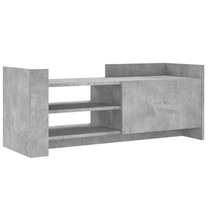 VidaXL Meuble TV Gris béton 100x35x40 cm Bois d'ingénierie, support TV, buffet TV, meuble multimédia, banc TV, armoire hifi, 848377