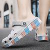 Summer New Eva Breathable Lightweight Men'S Casual Slip On Beach Slipper Waterproof Garden Shoes Outdoor Hollow Walking Slippers