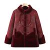 Mom's winter coat, piled and thickened warm coat, women's middle-aged and elderly fur integrated, grandma's autumn and winter clothes