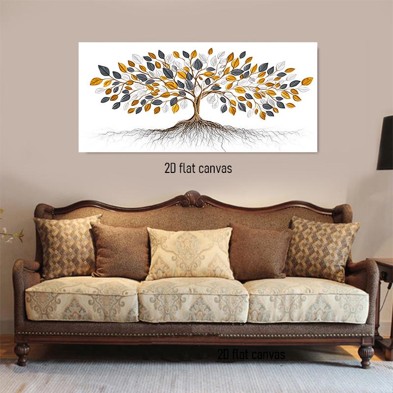 

1pcs Modern Minimalist Style Wealth Tree Decoration Painting Living Room Entrance Corridor Canvas Hanging Painting Nordic Style (as the picture,50x100cm No Frame)
