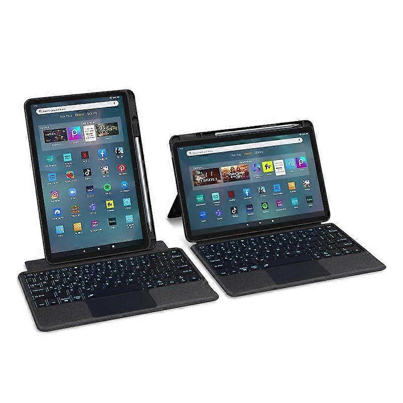 For Amazon Fire Max 11 Shockproof Tablet Case + Detachable Wireless Keyboard with Backlit