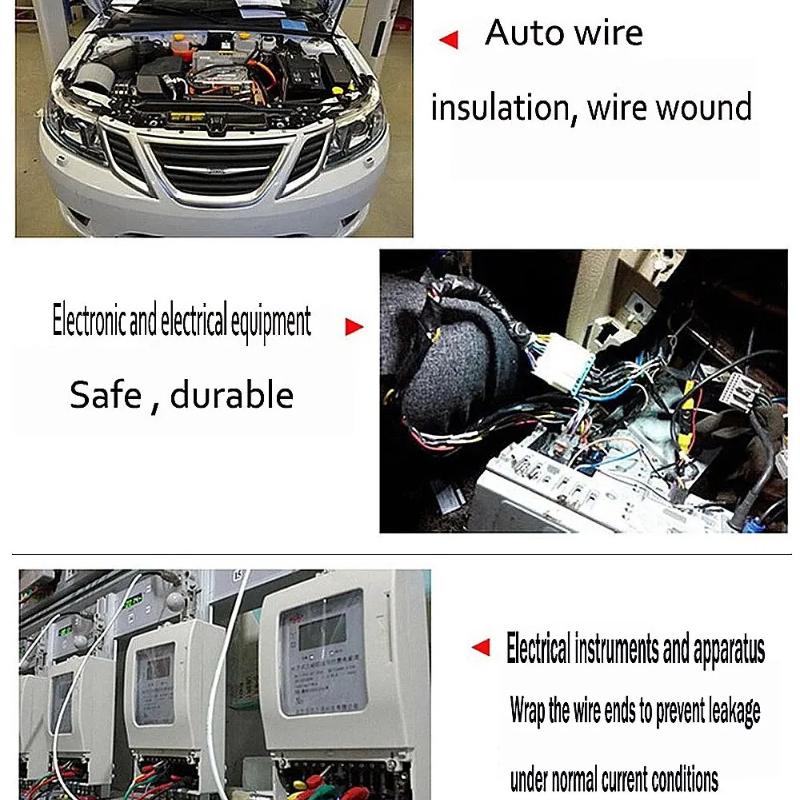 15 Meter Heat-resistant Flame Retardant Tape Coroplast Adhesive Cloth Tape For Car Cable Harness Wiring Loom Protection