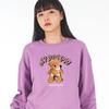 ASTRAL PROJECTION Oversized Drop Shoulder New Bear Doll 3 Sweatshirt_Violet
